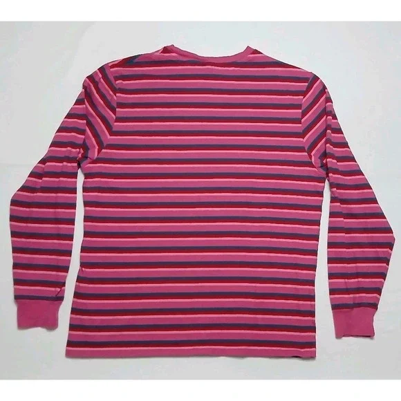 Parra Men's 100% Cotton Mid Weight Pink Striped Long Sleeve‎ Shirt Size Medium - Picture 6 of 9